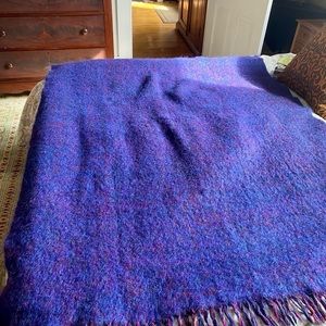 Beautiful handwoven Irish wool throw blanket